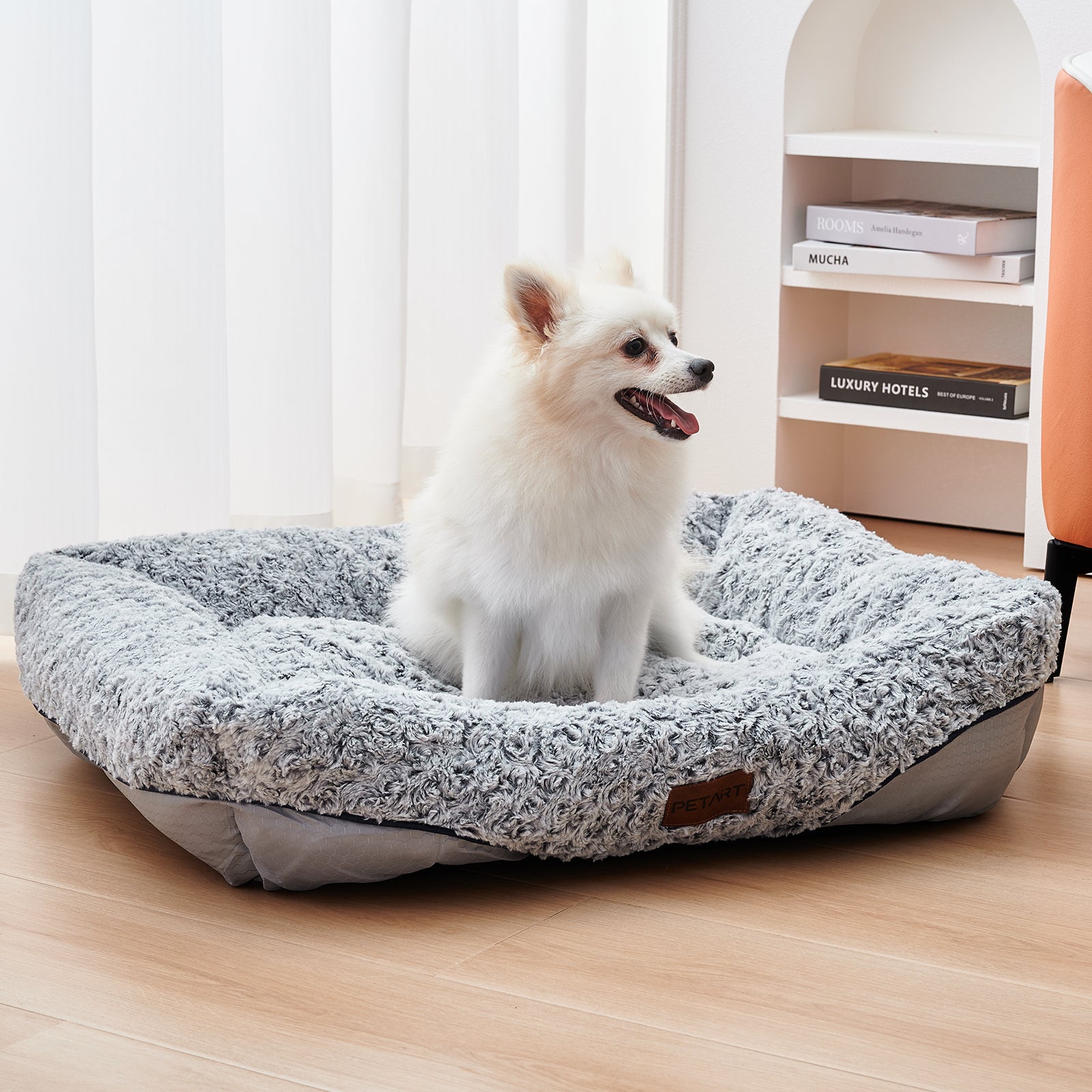 orthopedic plush dog bed